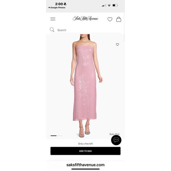 Hutch Women's Elena Strapless Sequin Column Maxi Dress Pink Size Small NWOT - Picture 7 of 12